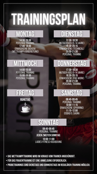 Trainingsplan Kickboxen Boxen K-1